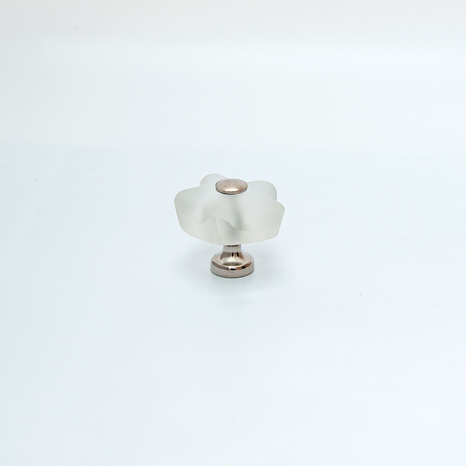 Frosted Glass Flower Cabinet Knob