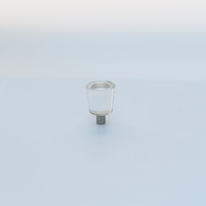 Clear Glass Conical Cabinet Knob