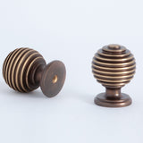 Beehive Cabinet Knob Antique Brass