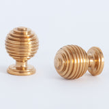 Beehive Cabinet Knob Polished Brass