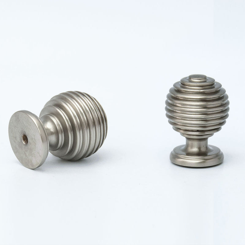 Beehive Cabinet Knob Satin Nickel