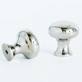 Plain Button Cabinet Knob Polished Nickel