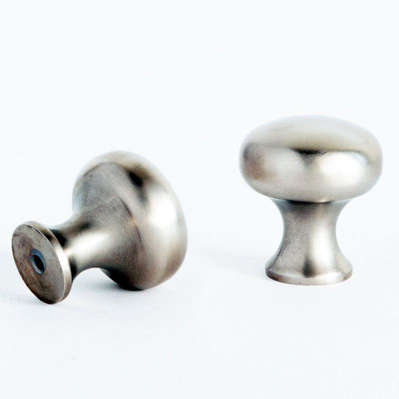 Plain Button Cabinet Knob Satin Nickel