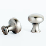 Plain Button Cabinet Knob Satin Nickel