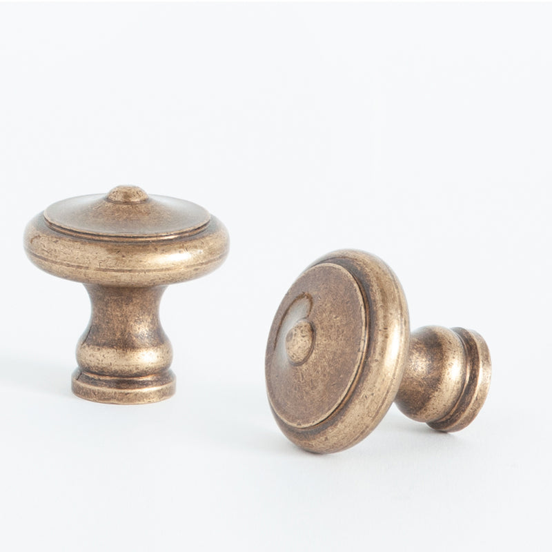 Cottage Cabinet Knob Antique Brass