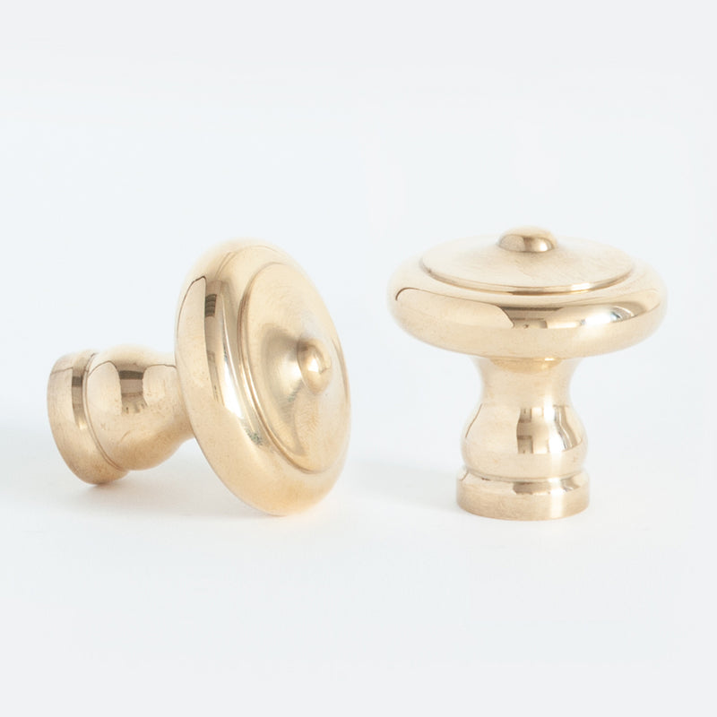 Cottage Cabinet Knob Polished Brass