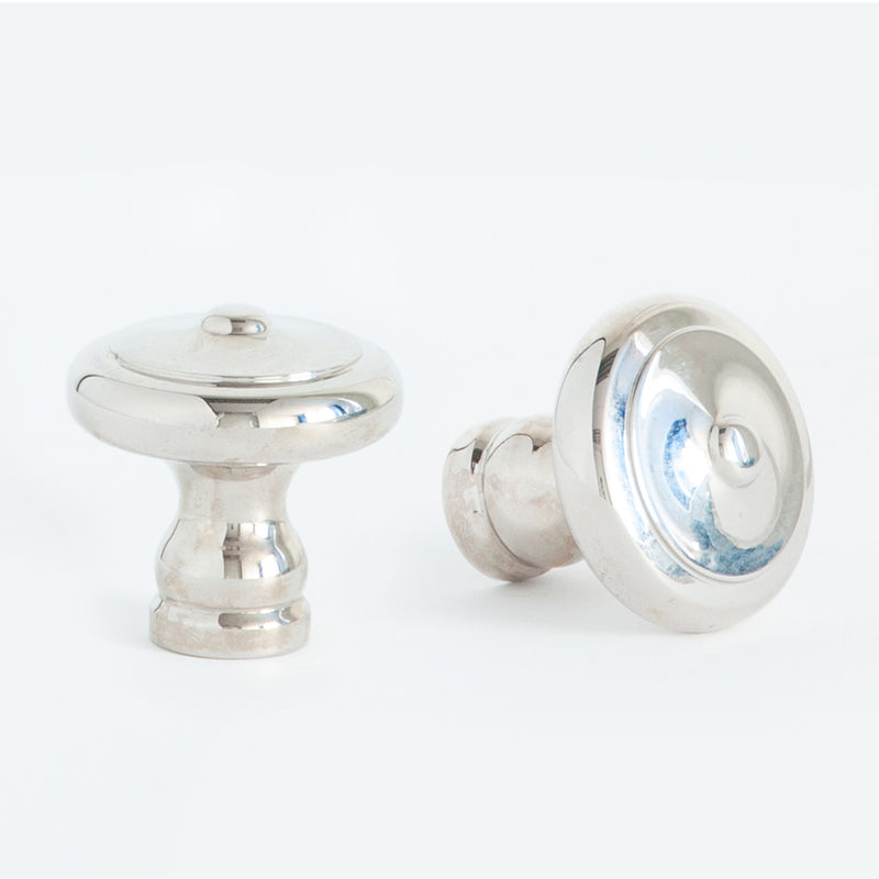 Cottage Cabinet Knob Polished Nickel