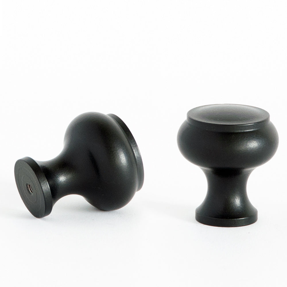 Decorative Button Cabinet Knob Black