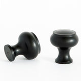 Decorative Button Cabinet Knob Black