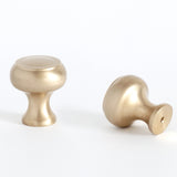 Decorative Button Cabinet Knob Satin Brass