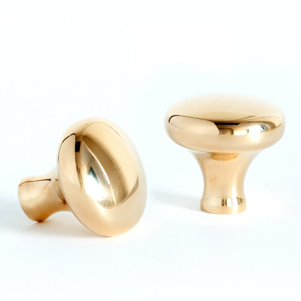 Woolston Round Cabinet Knob Polished Brass