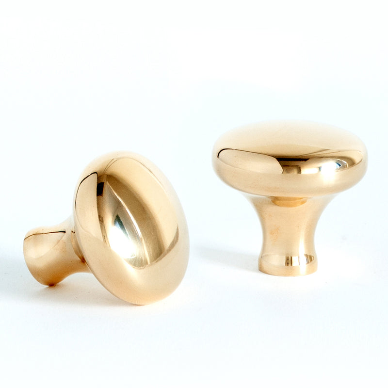 Woolston Round Cabinet Knob Polished Brass