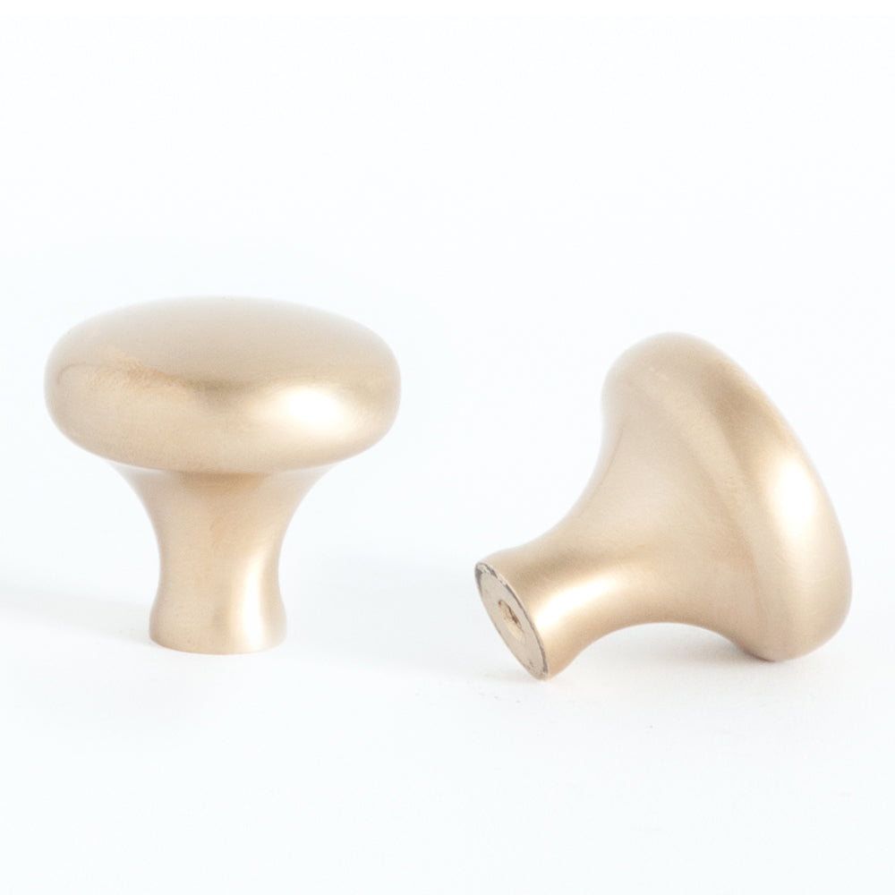 Woolston Round Cabinet Knob Satin Brass