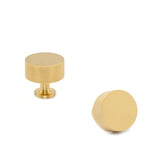 ART260 Satin Brass Knurled Cabinet Knob