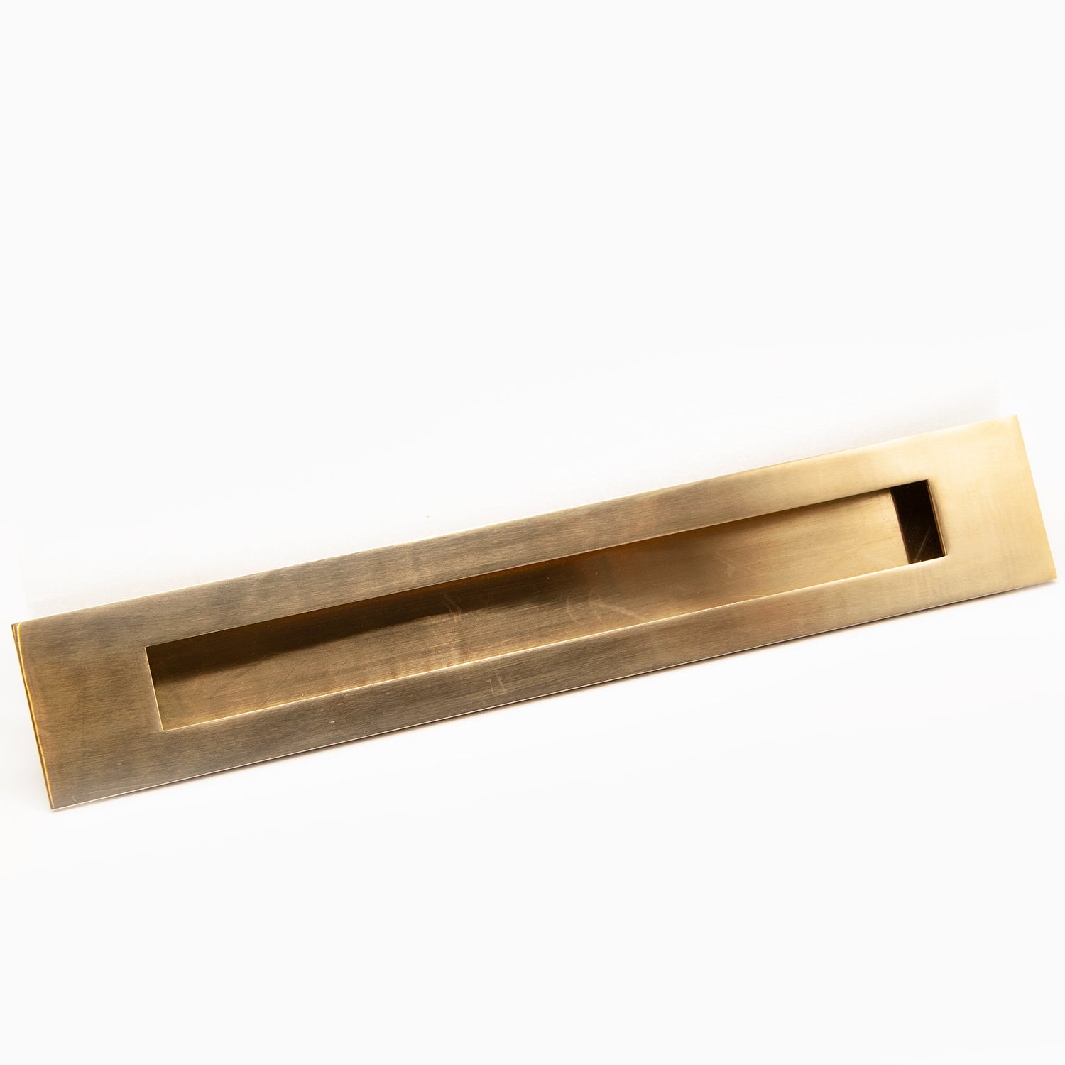 Flush Pull Inset Handle - Polished Brass