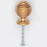Beehive Cabinet Knob Polished Brass