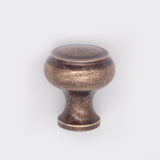Decorative Button Cabinet Knob Antique Brass