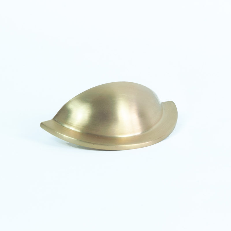 Plain Cup Pull Satin Brass