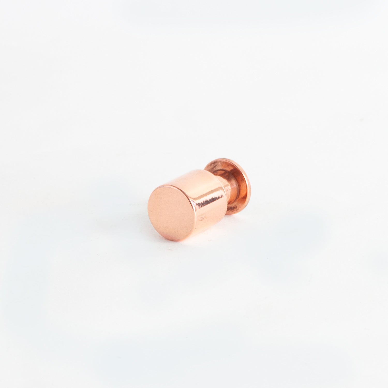 Cylindrical Knob Polished Copper
