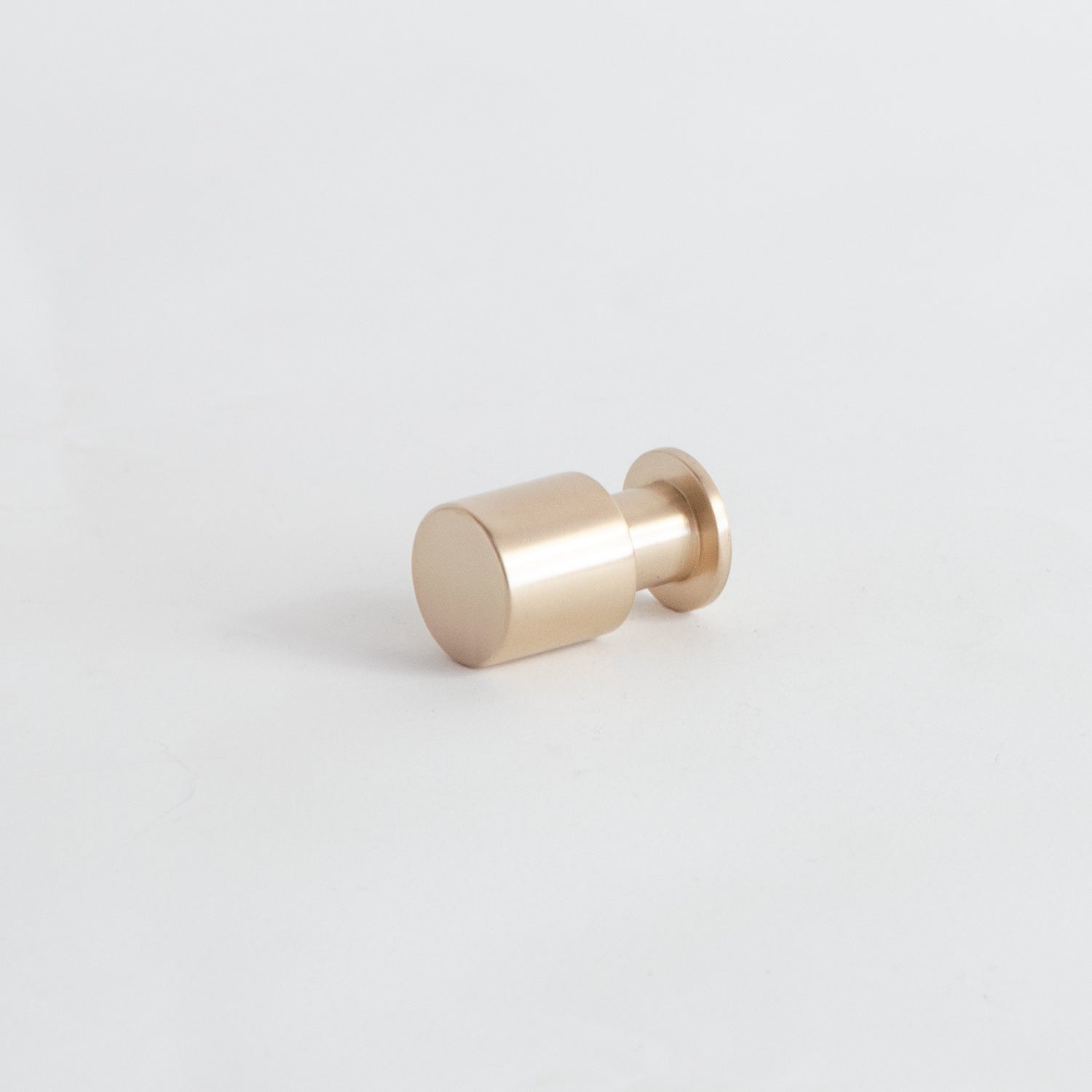 Cylindrical Knob Satin Brass