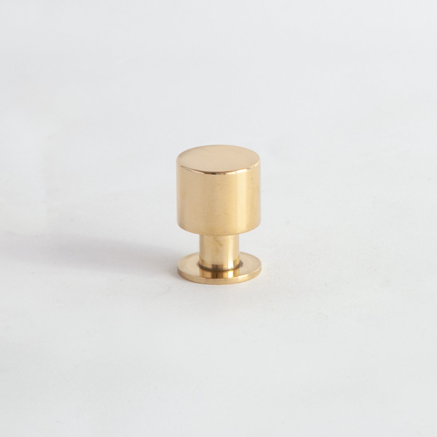 Cylindrical Knob Polished Brass