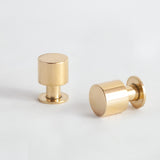 Cylindrical Knob Polished Brass