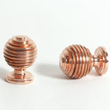 Beehive Cabinet Knob Polished Copper